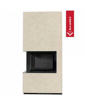 Каминокомплект FLOKI в облицовке FOKOS SALE, угловое стекло слева Каминокомплект FLOKI в облицовке FOKOS SALE, угловое стекло слева