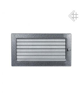 Вентиляционная решетка 17х30 черная/хром пористая с жалюзи