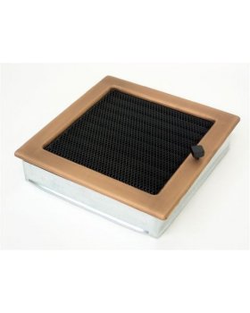 Вентиляционная решетка 22х22 гальваника под медь с жалюзи