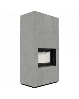 Каминокомплект FLOKI в облицовке CEMENTO GRIGIO BOCCIARDATA-foto7