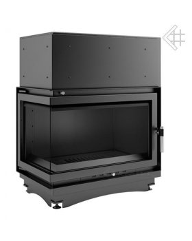 Топка с водяным контуром OLIWIA/PW/BL/17/BS/W, Г-образное стекло слева, змеевик