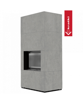 Каминокомплект FLOKI в облицовке CEMENTO GRIGIO BOCCIARDATA-foto4