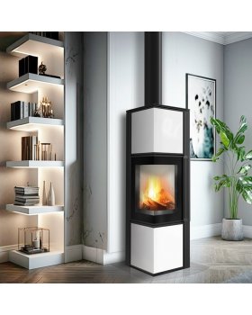Дровяная стальная печь TORA/M 8 кВт белая-foto8