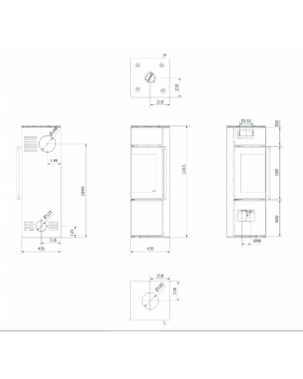 Дровяная печь TORA/S 8 кВт Nero Assoluto-foto9