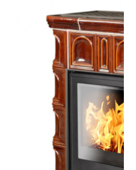 Печь-камин ABX BRITANIA KPI, белый цоколь - вставка КОМБО, с допуском воздуха извне-foto4