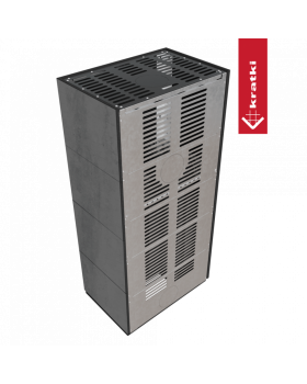 Каминокомплект FLOKI в облицовке NATURALI PIETRA DI SAVOIA ANTRANCITE BOCCIARDATA, угловое стекло слева-foto5