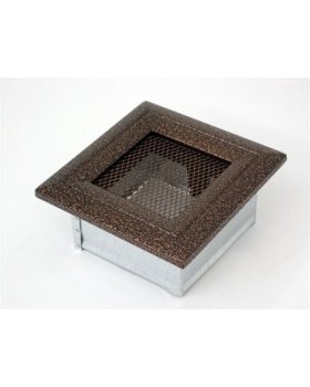 Вентиляционная решетка 11х11 Оскар черная/медь