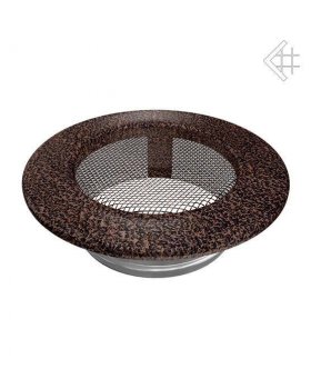 Вентиляционная решетка КРУГЛАЯ черная медь пористая д.100