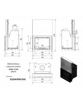 Топка с водяным контуром ZUZIA/PW/15/G/W, гильотина-foto2