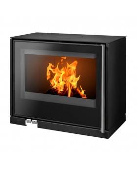 Печь-камин ABX Polar Osaka 50, черная сталь, с креплением на стену