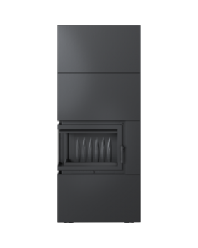 Каминокомплект Kratki SIMPLE Box черный/белый с топкой BS, левый угол-foto3