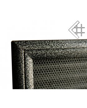 Вентиляционная решетка 17х49 Оскар черная/хром-foto2