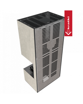 Каминокомплект FLOKI в облицовке NATURALI PIETRA DI SAVOIA PERLA BOCCIARDATA, угловое стекло справа-foto5