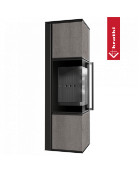 Дровяная стальная печь TORA/M NATURALI PIETRA DI SAVOIA GRIGIA BOCCIARDATA