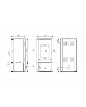 Печь-камин DEFRO HOME ORBIS, 9кВт-foto3