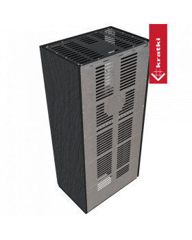 Каминокомплект FLOKI в облицовке NATURALI ARDESIA NERO A SPACCO, угловое стекло слева-foto5