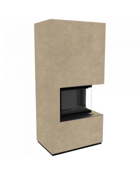 Каминокомплект FLOKI в облицовке FOKOS RENA, угловое стекло справа-foto4