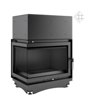 Топка с водяным контуром ZUZIA/PW/BL/15/BS/W, Г-образное стекло слева, змеевик