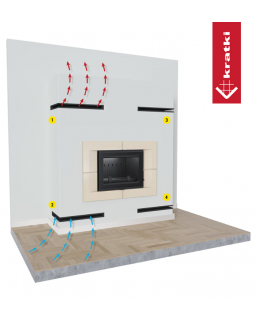 Решётка Kratki Luft 766х547х120 45S угловая левая черная-foto2