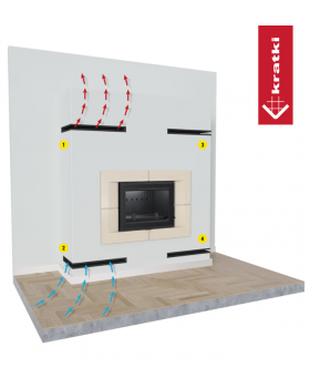 Решётка Kratki Luft 766х547х120 45S угловая левая черная-foto2