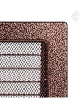 Вентиляционная решетка 22х37 черная/медь пористая с жалюзи-foto2