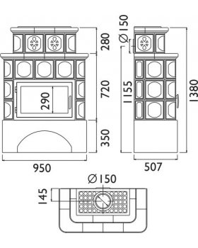 Печь-камин ABX KARELIE керамическая-foto6
