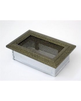 Вентиляционная решетка 11х17 Оскар черная/латунь