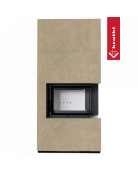 Каминокомплект FLOKI в облицовке FOKOS RENA, угловое стекло справа-foto2