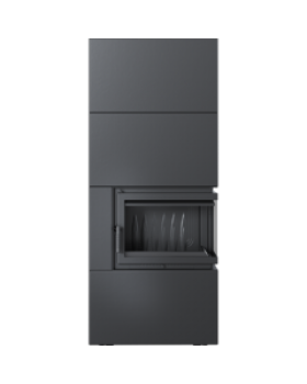 Каминокомплект Kratki SIMPLE Box черный с топкой BS, правый угол-foto3