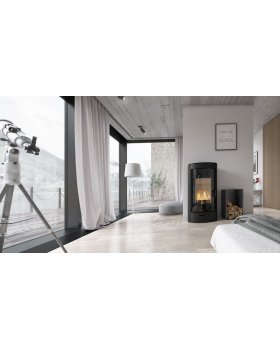 Печь-камин DEFRO HOME ORTI, 9 кВт, красная сталь-foto3