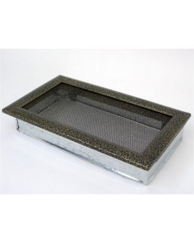 Вентиляционная решетка 17х30 Оскар черная/латунь