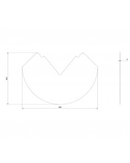 Притопочный лист Kratki REN полукруг-foto3