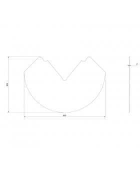 Притопочный лист Kratki REN полукруг-foto3