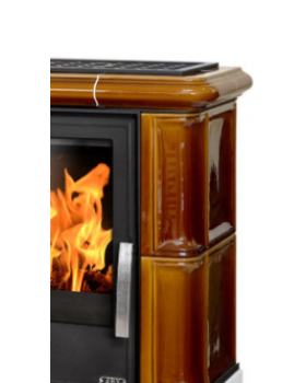 Печь-камин ABX BAVARIA KI, с кафельным цоколем, с допуском воздуха, керамическая-foto3