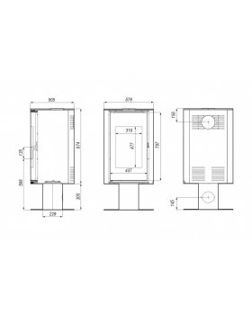 Печь-камин DEFRO HOME ORBIS TOP, 9кВт-foto2