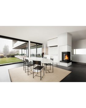 Печь-камин с облицовкой ABX Wells угловой-foto4