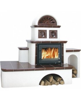 Печь-камин ABX OXFORD керамическая, с теплообменником-foto4