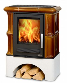 Печь-камин ABX BAVARIA LI керамическая, с чугунной топкой-foto3