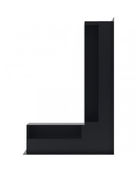 Вентиляционная решетка Люфт угловая/9*40 см правая графит-foto3