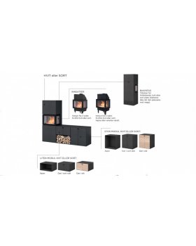 Печь-камин Nordpeis Box Black + топка N-20U-foto7