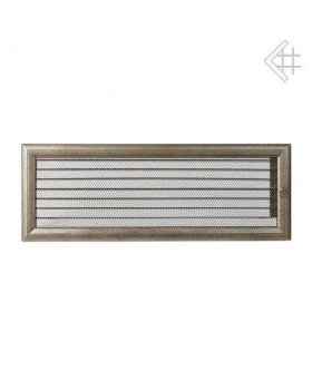 Вентиляционная решетка 17х49 Оскар черная/латунь с жалюзи