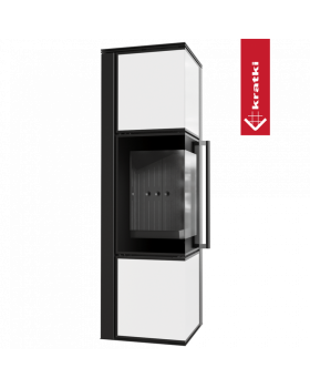 Дровяная стальная печь TORA/M 8 кВт белая-foto3