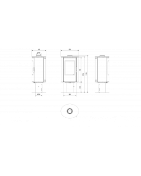 Печь-камин Kratki KOZA/AB/S/N/O/DR/GLASS дровяная-foto3