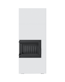 Каминокомплект Kratki SIMPLE Box черный/белый с топкой BS, левый угол-foto9