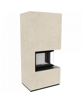 Каминокомплект FLOKI в облицовке FOKOS SALE, угловое стекло справа-foto4