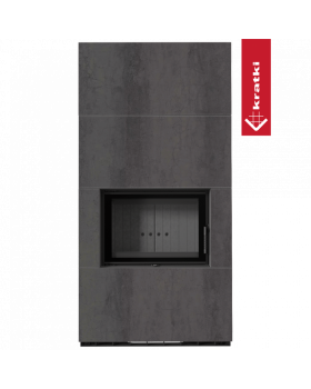 Каминокомплект FLOKI в облицовке NATURALI PIETRA DI SAVOIA ANTRANCITE BOCCIARDATA