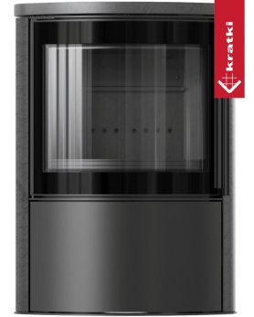 Печь Kratki PRO BJORN GRAFITE SATIN с верхней плитой