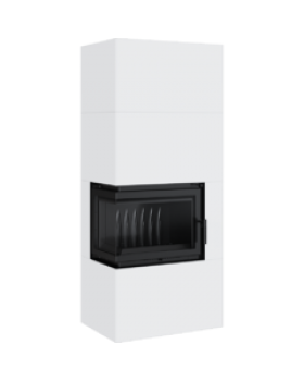 Каминокомплект Kratki SIMPLE Box черный/белый с топкой BS, левый угол-foto10