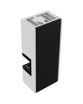 Каминокомплект Kratki SIMPLE Box белый с топкой BS, правый угол-foto5