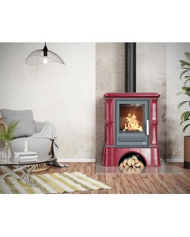 ABX BAVARIA LI с чугунной топкой, кафельный цоколь (табак)-foto2